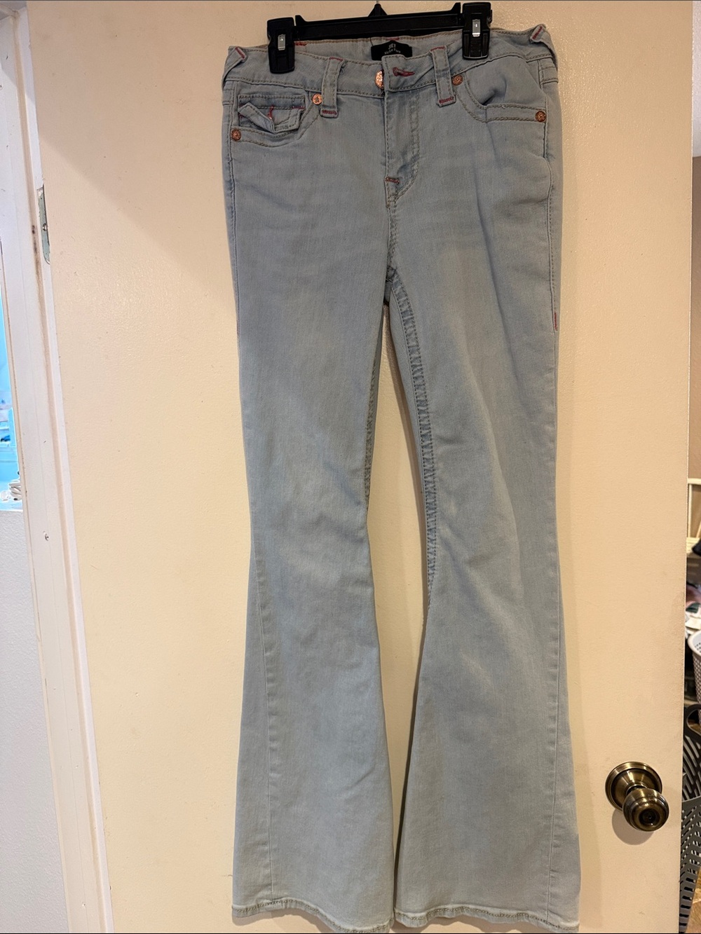 True Religion Light Blue Flare Jeans - Picture 2 of 6